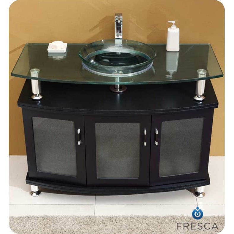 Fresca Contento 43" Espresso Modern Bathroom Vanity w/ Mirror - living-essentials