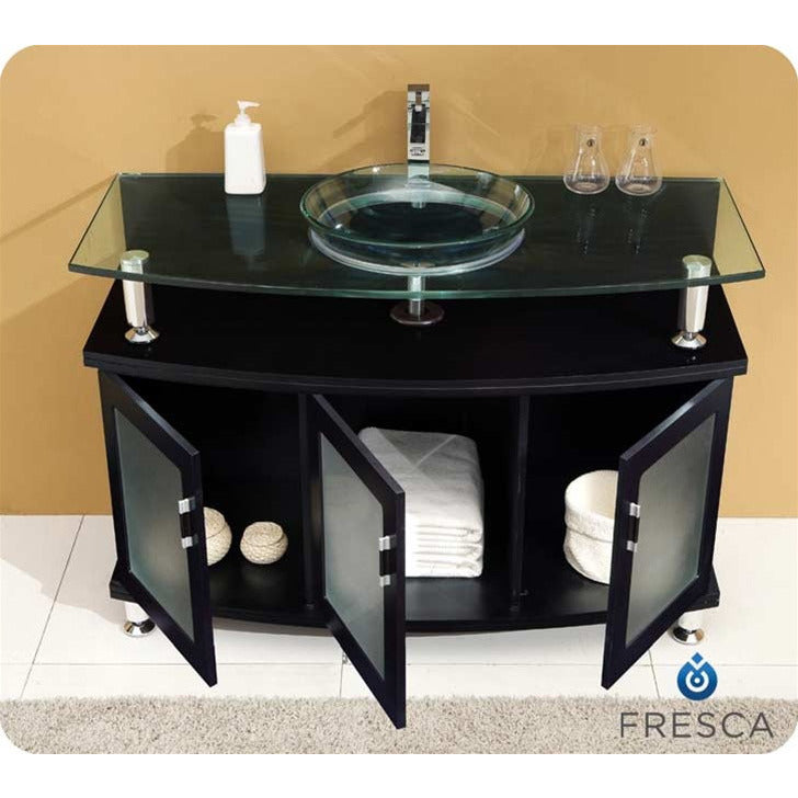 Fresca Contento 43" Espresso Modern Bathroom Vanity w/ Mirror - living-essentials