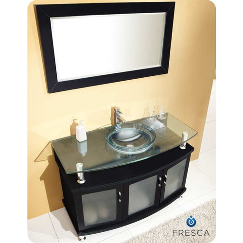 Fresca Contento 47" Espresso Modern Bathroom Vanity w/ Mirror - living-essentials