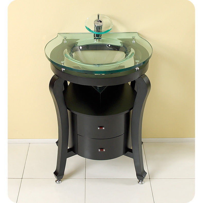 Fresca Simpatico Espresso Modern Bathroom Vanity w/ Mirror & Shelves - living-essentials