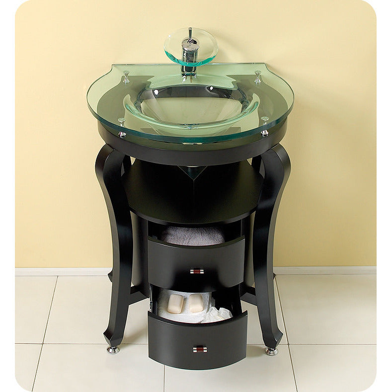 Fresca Simpatico Espresso Modern Bathroom Vanity w/ Mirror & Shelves - living-essentials