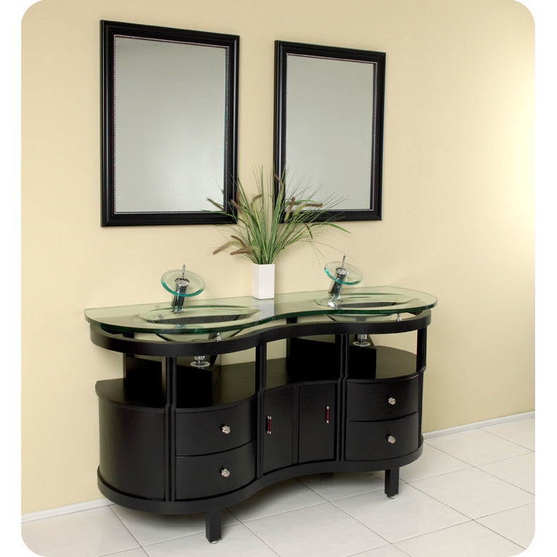 Fresca Unico Espresso Modern Bathroom Vanity w/ Mirrors - living-essentials