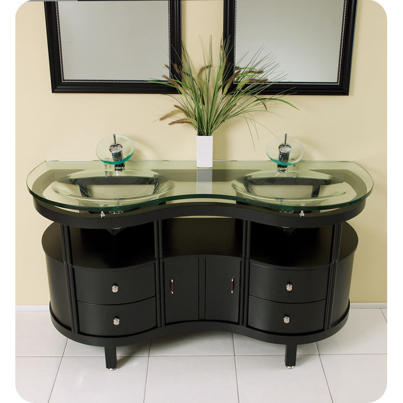 Fresca Unico Espresso Modern Bathroom Vanity w/ Mirrors - living-essentials