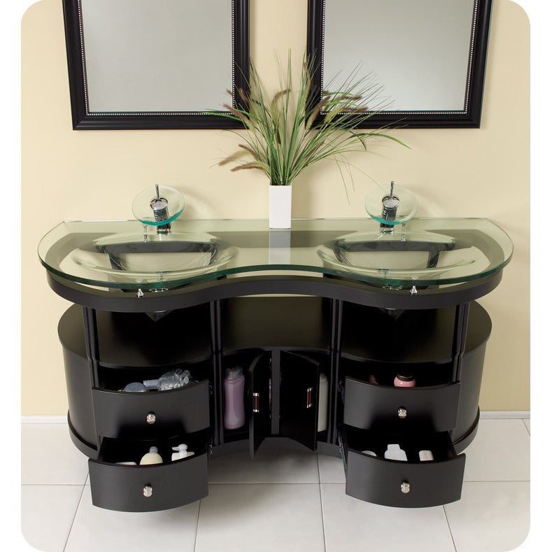 Fresca Unico Espresso Modern Bathroom Vanity w/ Mirrors - living-essentials