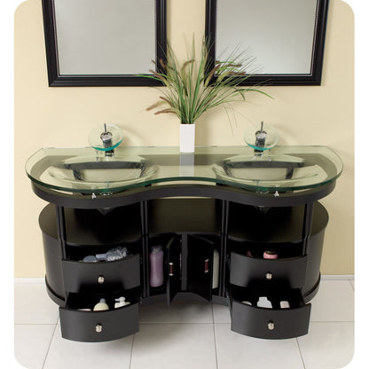 Fresca Unico Espresso Modern Bathroom Vanity w/ Mirrors - living-essentials
