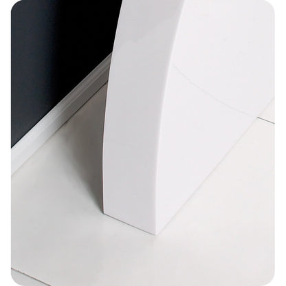 Fresca Quadro White Pedestal Sink w/ Medicine Cabinet - Modern Bathroom Vanity - living-essentials