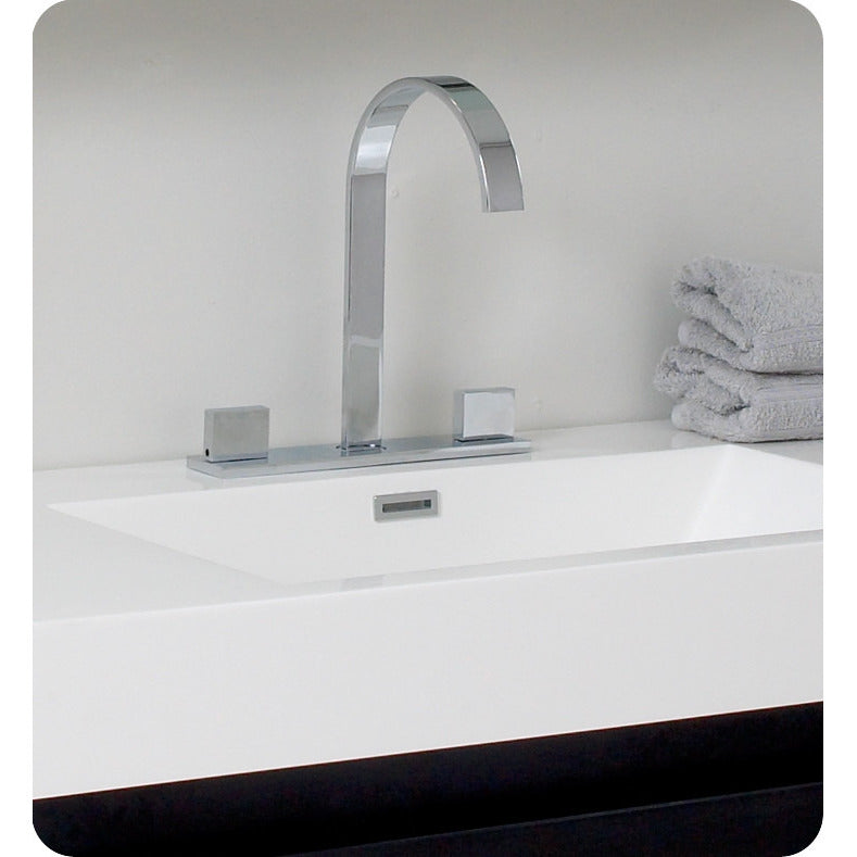Fresca Mezzo Black Modern Bathroom Vanity w/ Medicine Cabinet - living-essentials