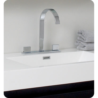 Fresca Mezzo Black Modern Bathroom Vanity w/ Medicine Cabinet - living-essentials