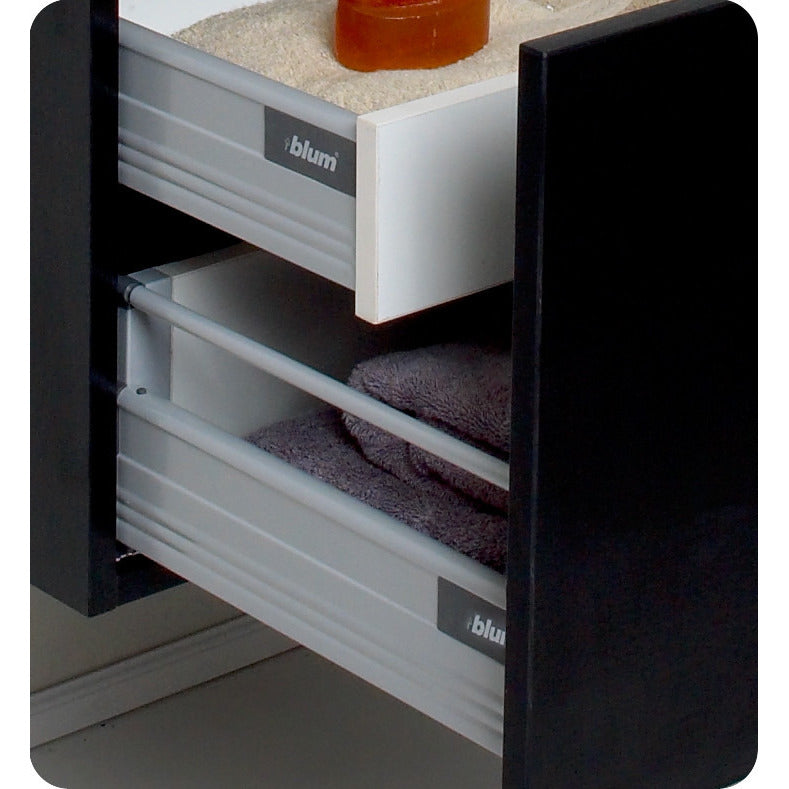 Fresca Mezzo Black Modern Bathroom Vanity w/ Medicine Cabinet - living-essentials