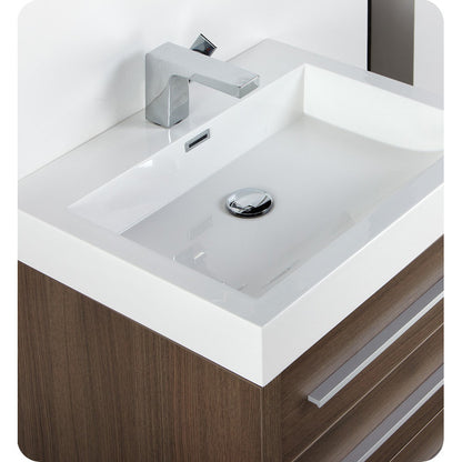 Fresca Livello 24" Gray Oak Modern Bathroom Vanity w/ Medicine Cabinet - living-essentials