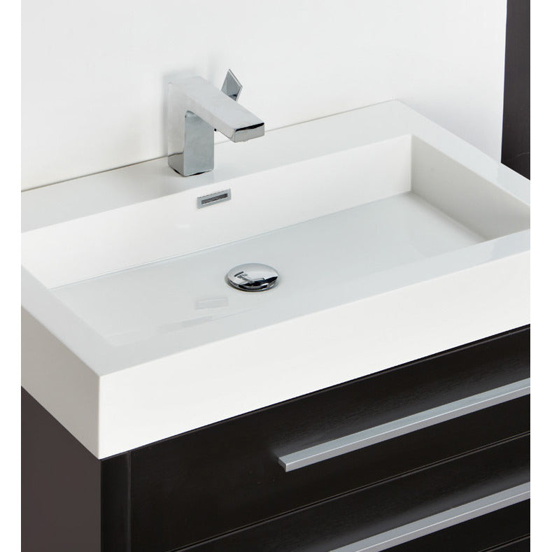 Fresca Livello 30" Black Modern Bathroom Vanity w/ Medicine Cabinet - living-essentials