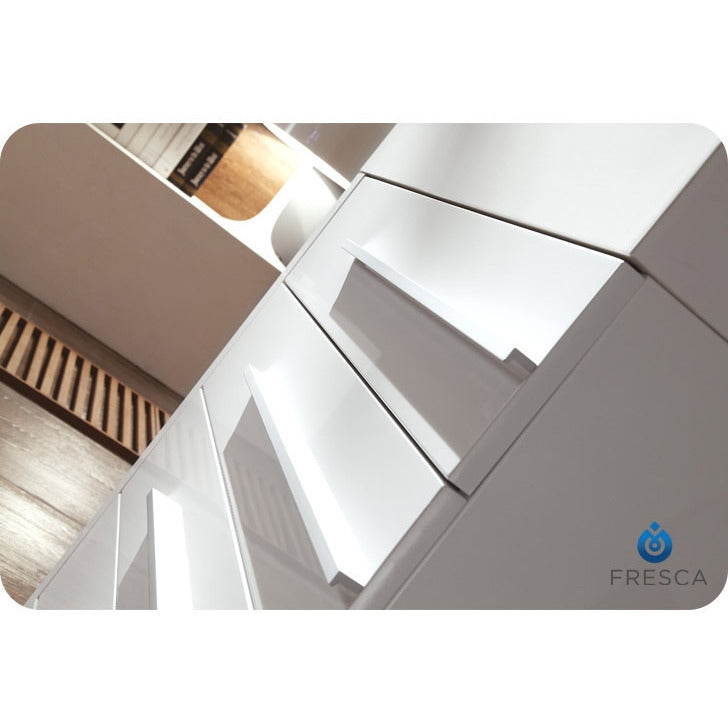 Fresca Livello 30" White Modern Bathroom Vanity w/ Medicine Cabinet - living-essentials