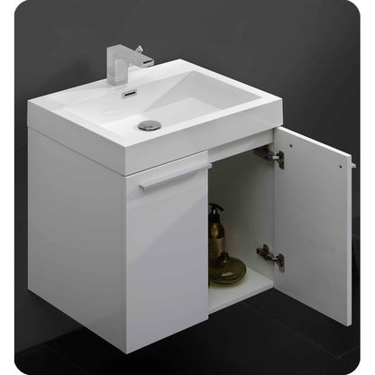 Fresca Alto White Modern Bathroom Vanity w/ Medicine Cabinet - living-essentials
