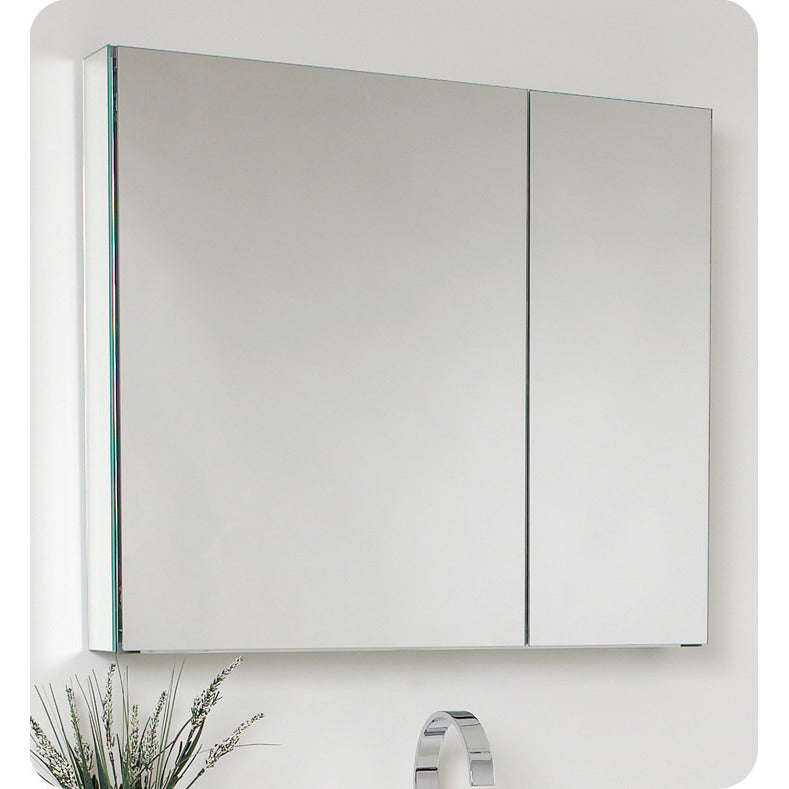 Fresca Vista Black Modern Bathroom Vanity w/ Medicine Cabinet - living-essentials