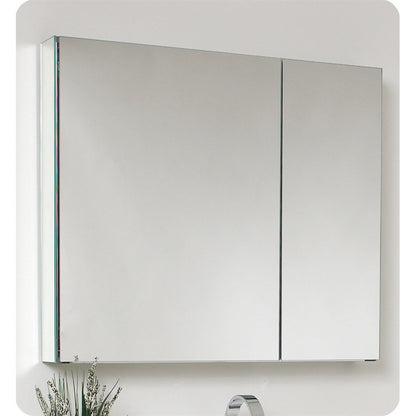 Fresca Vista Teak Modern Bathroom Vanity w/ Medicine Cabinet - living-essentials