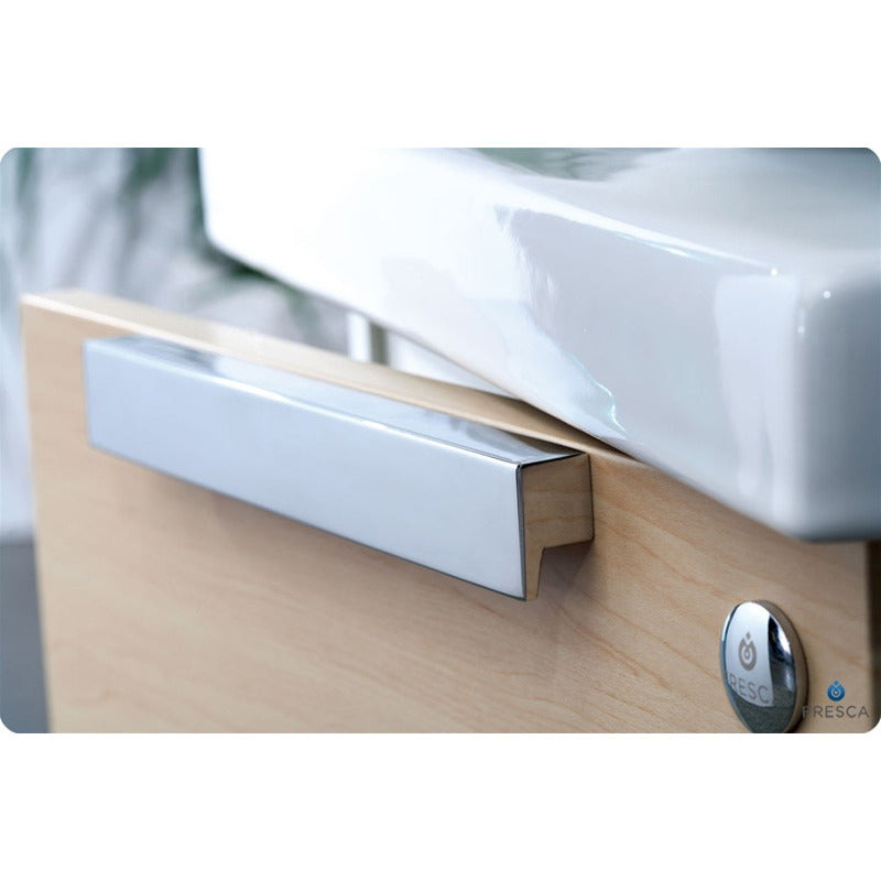 Fresca Adour 16" Light Walnut Modern Bathroom Vanity w/ Mirror - living-essentials