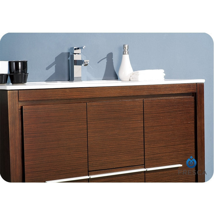 Fresca Allier 40" Wenge Brown Modern Bathroom Vanity w/ Mirror - living-essentials