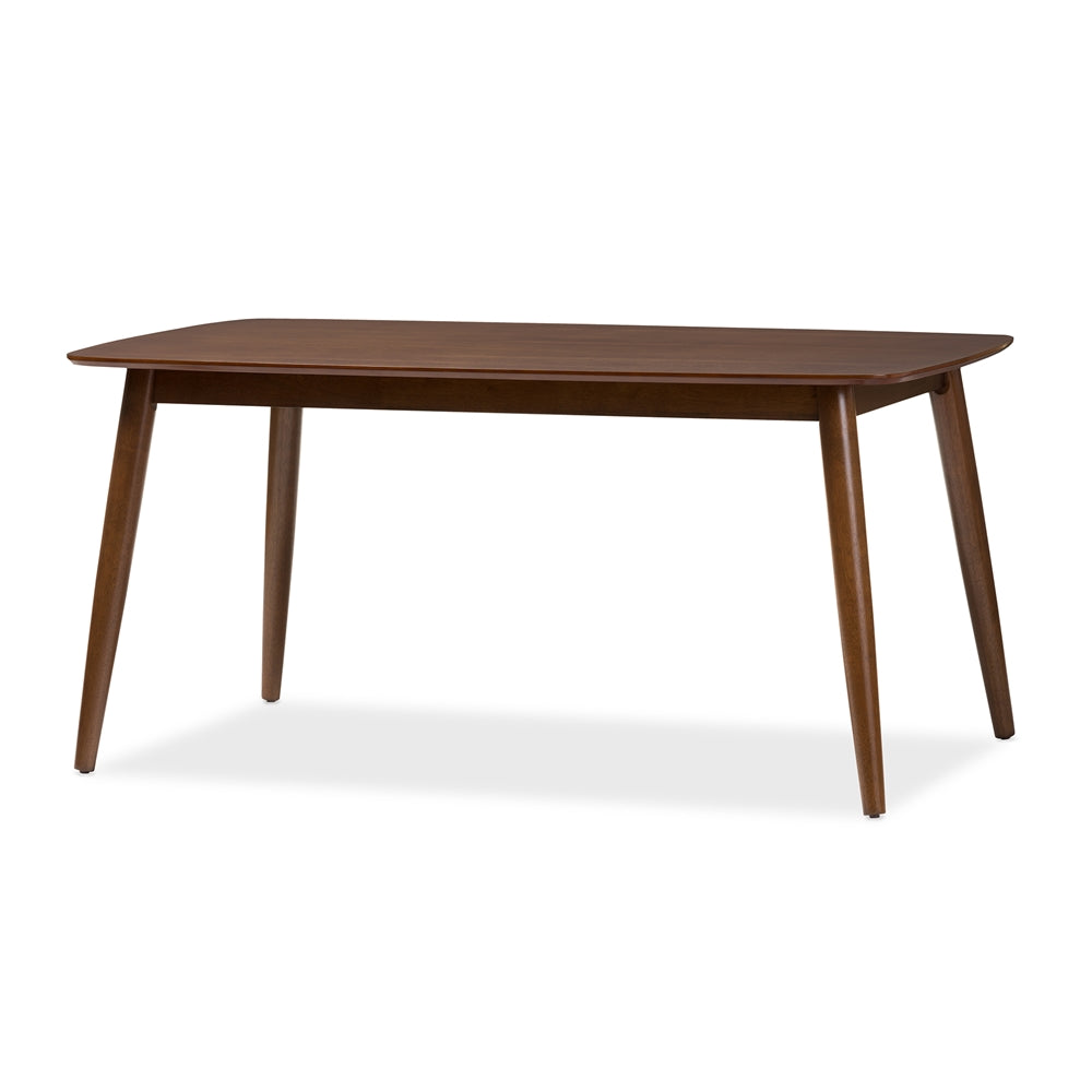 Flora Mid-Century Modern "Oak" Finishing Wood Dining Table