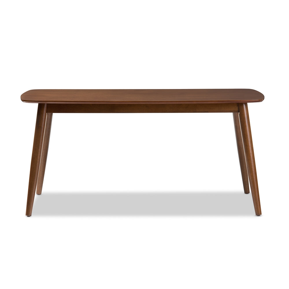 Flora Mid-Century Modern "Oak" Finishing Wood Dining Table