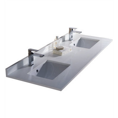 Fresca Oxford 60" Espresso Traditional Double Sink Bathroom Vanity w/ Side Cabinet - living-essentials