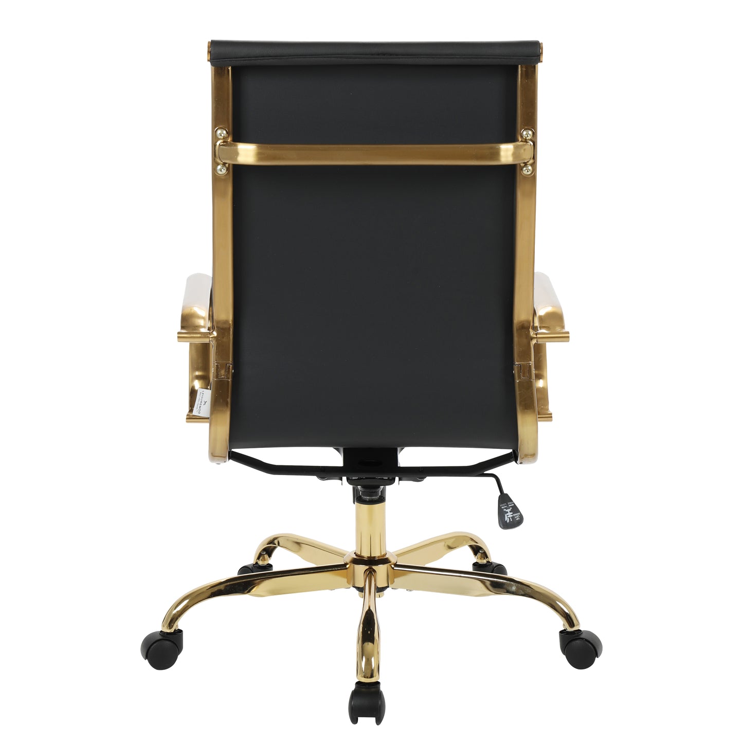 Harris High-Back Faux Leather Office Chair With Gold Frame