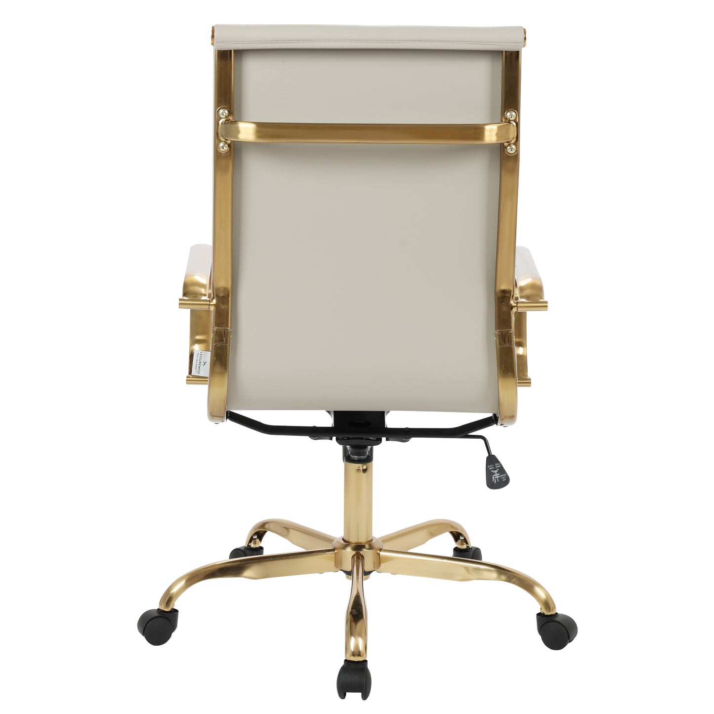 Harris High-Back Faux Leather Office Chair With Gold Frame