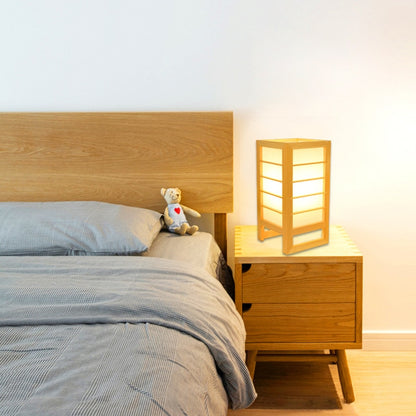 Japanese-Style Wooden Table Lamp