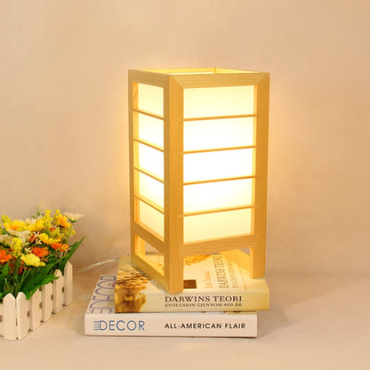 Japanese-Style Wooden Table Lamp