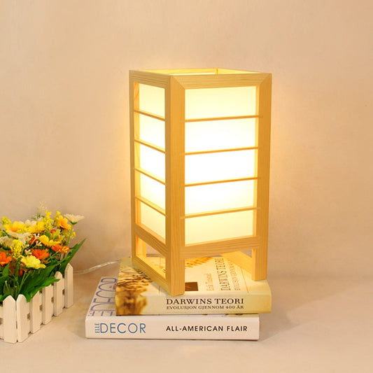 Japanese-Style Wooden Table Lamp