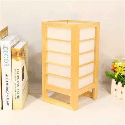 Japanese-Style Wooden Table Lamp