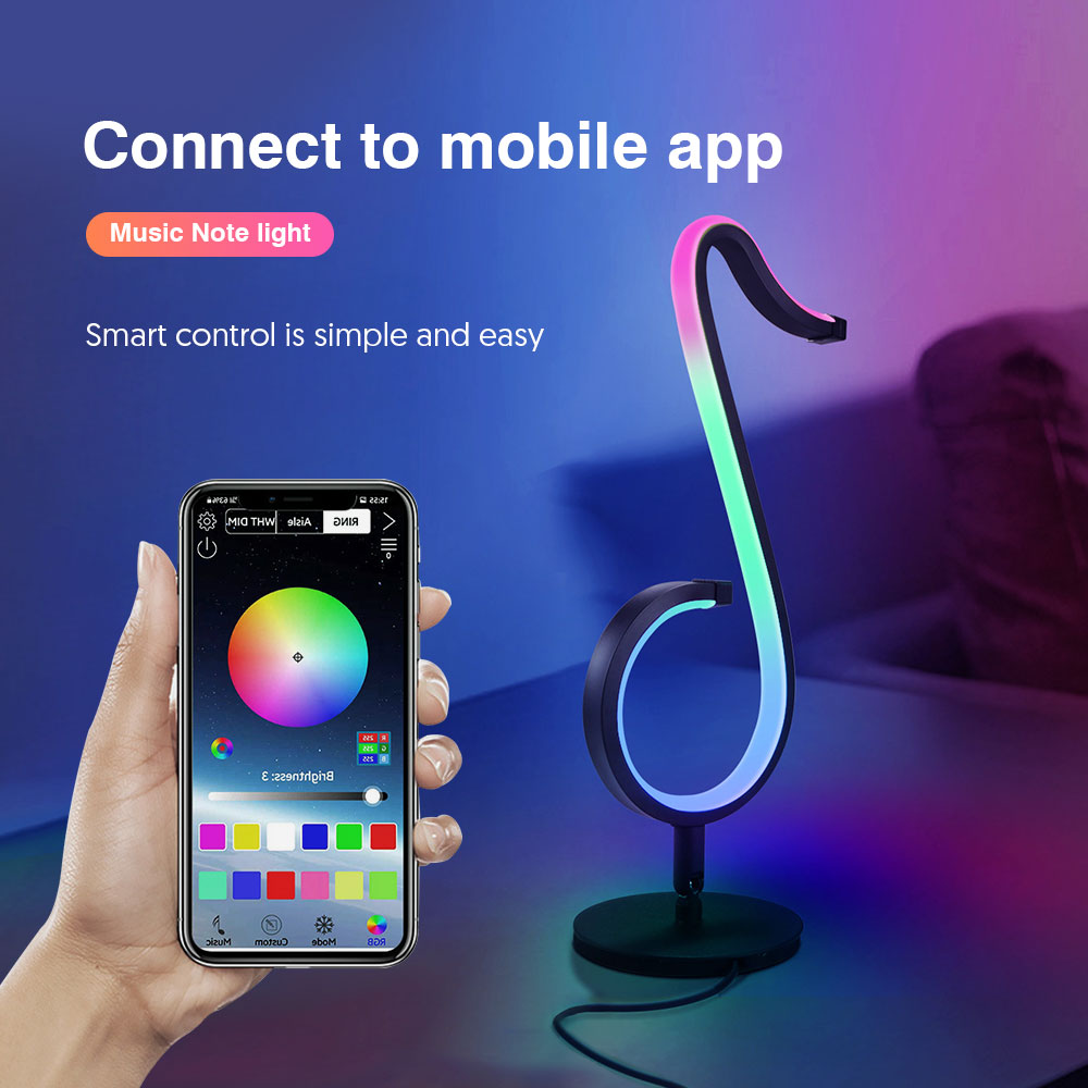 Smart Music Note Table Lamp with APP Control