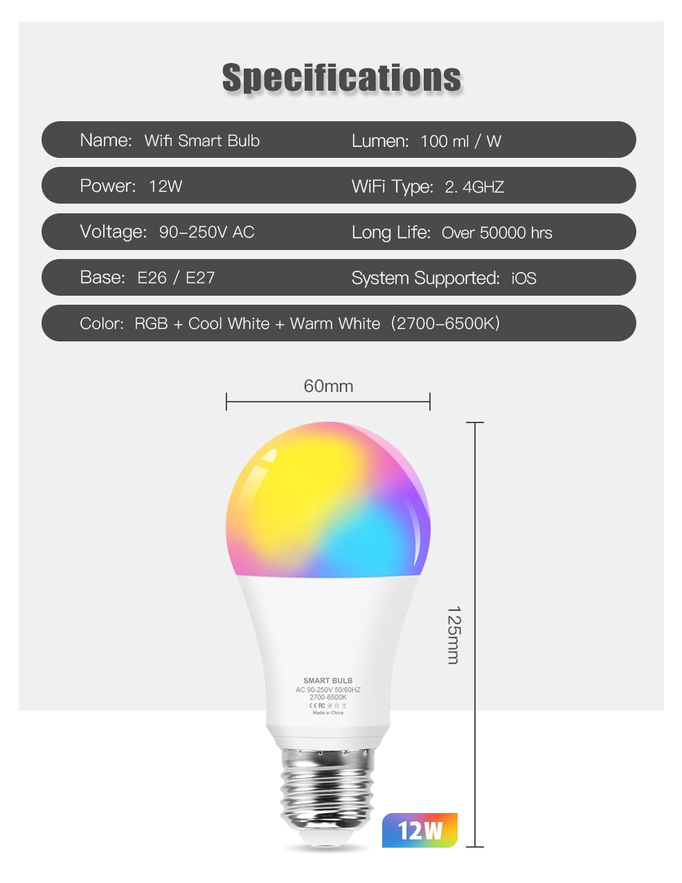 Smart LED Color Changing Bulb