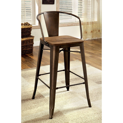 Reming II Industrial Counter Height Dining Chair (Set of 2) in Natural Elm - living-essentials
