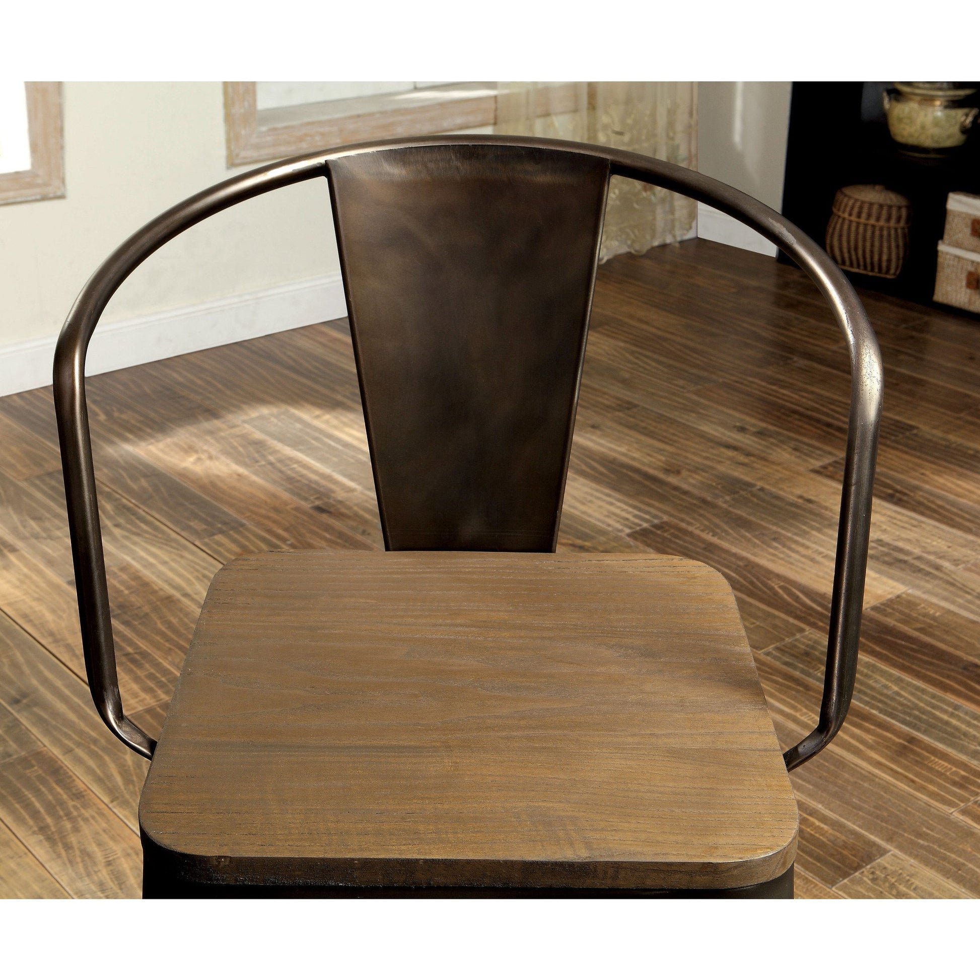 Reming II Industrial Counter Height Dining Chair (Set of 2) in Natural Elm - living-essentials