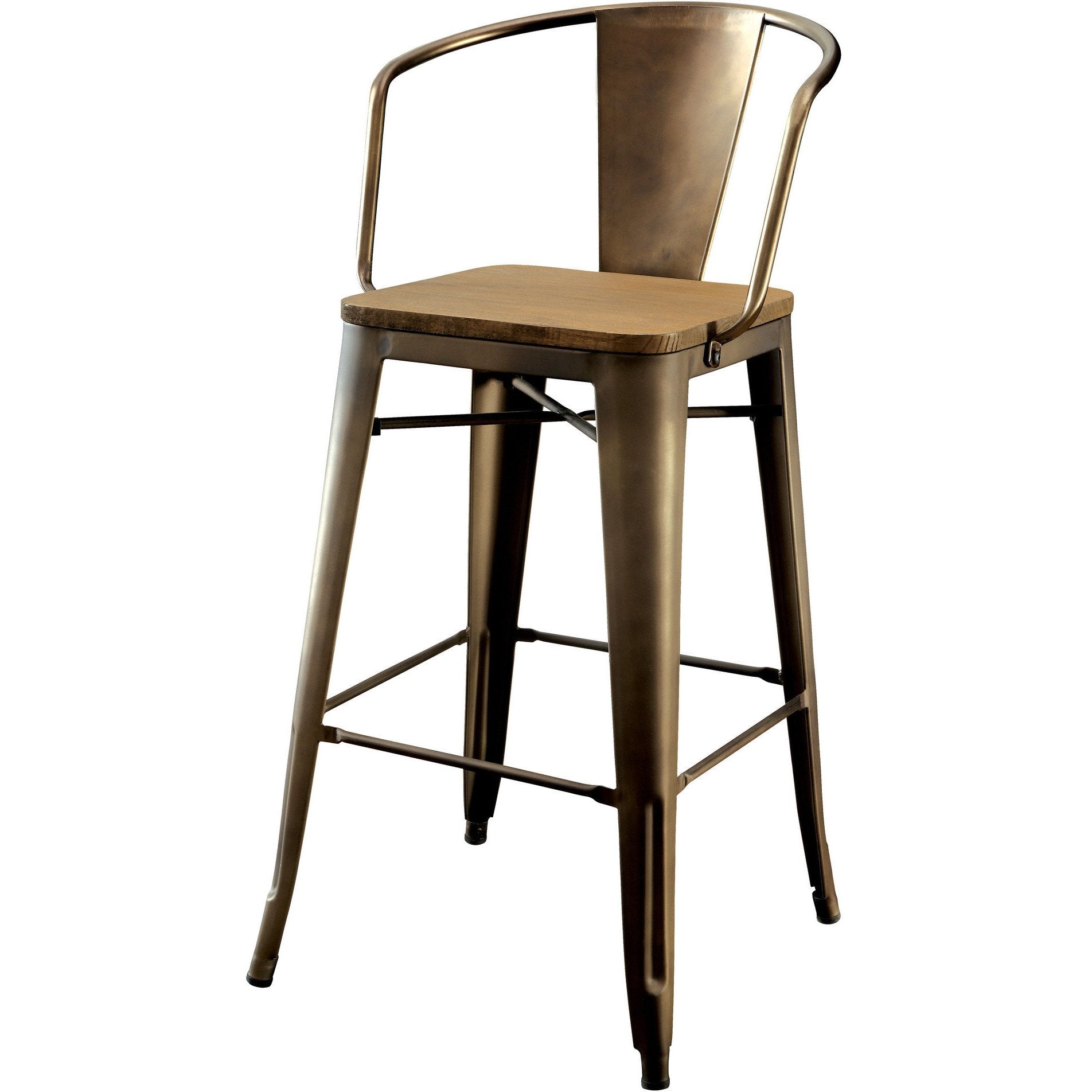 Reming II Industrial Counter Height Dining Chair (Set of 2) in Natural Elm - living-essentials