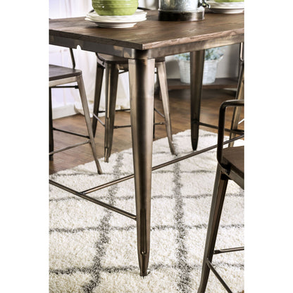 Reming II Industrial Counter Height Table in Natural Elm - living-essentials