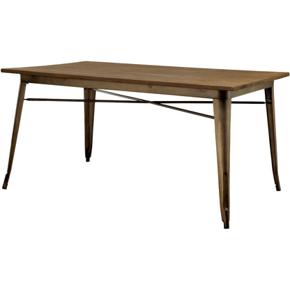 Reming I Industrial Dining Table in Natural Elm - living-essentials