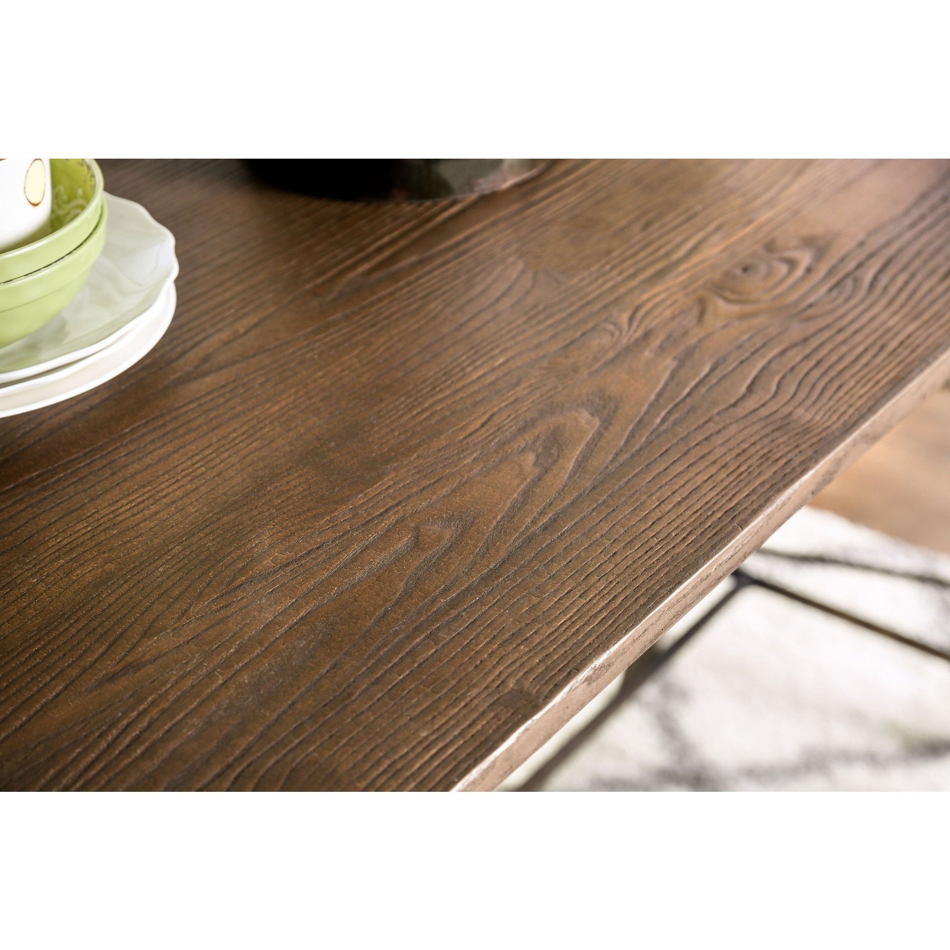 Reming I Industrial Dining Table in Natural Elm - living-essentials