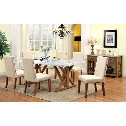 Erwin Contemporary Fabric Dining Chair (Set of 2) in Natural Tone - living-essentials