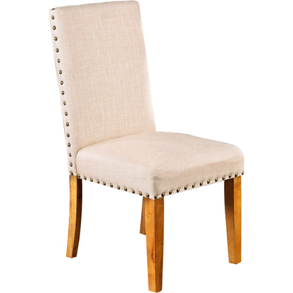 Erwin Contemporary Fabric Dining Chair (Set of 2) in Natural Tone - living-essentials