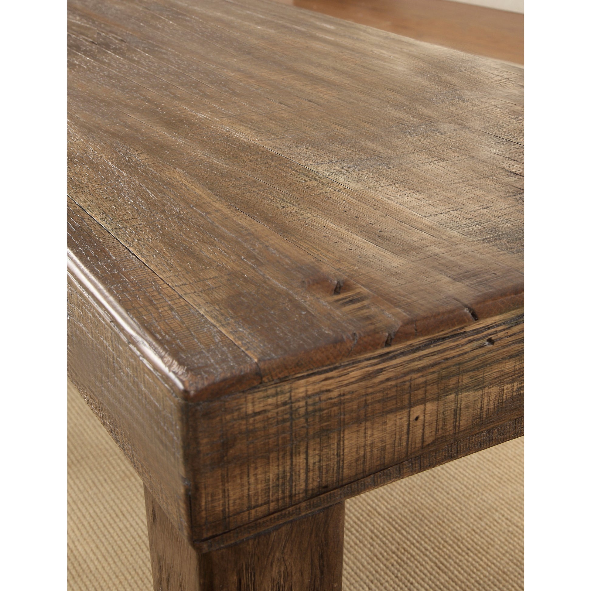 Sozier Contemporary Wooden Dining Bench in Rustic Oak - living-essentials