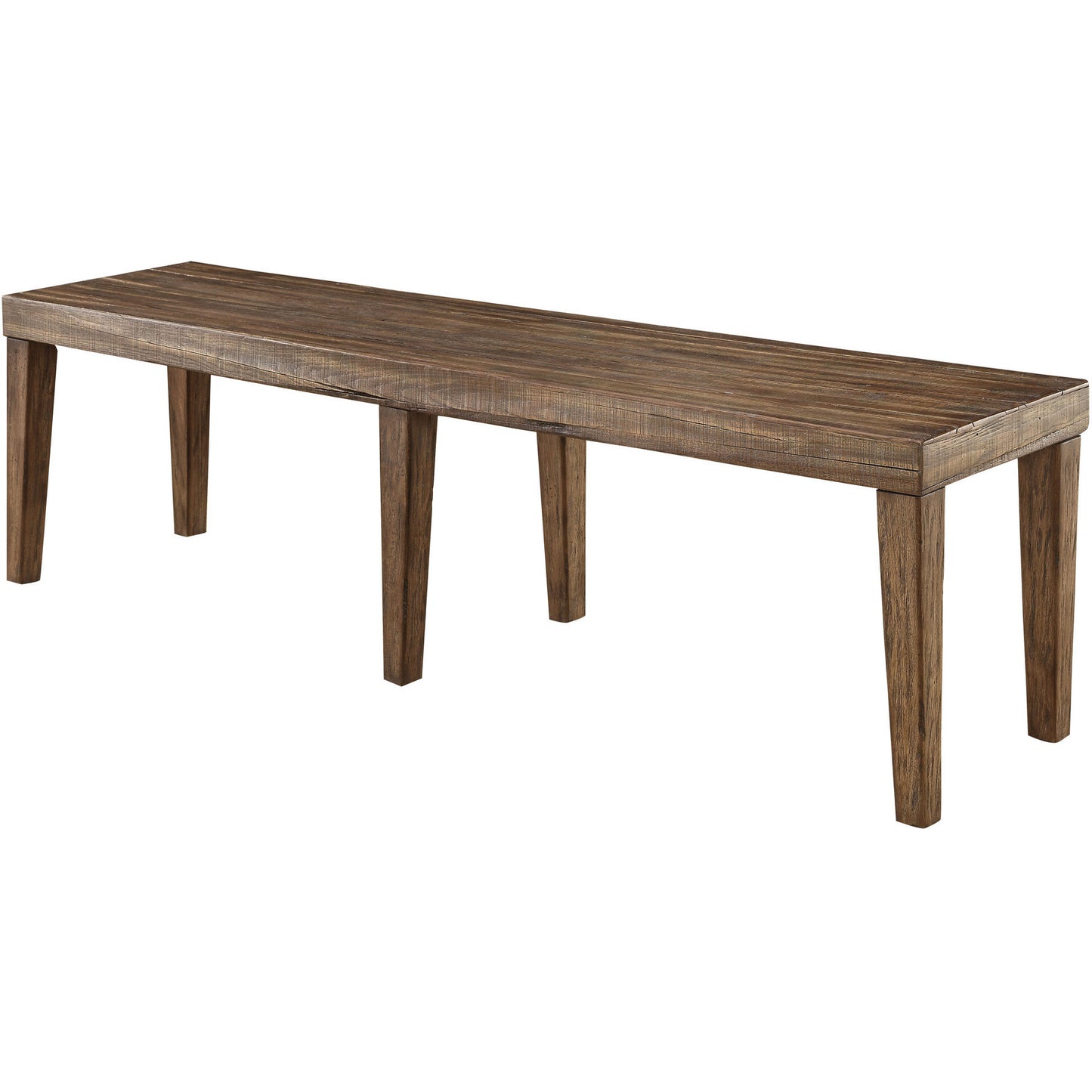 Sozier Contemporary Wooden Dining Bench in Rustic Oak - living-essentials
