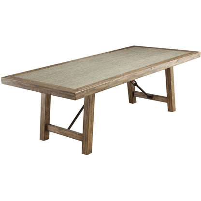 Sozier Contemporary Two Tone Dining Table in Rustic Oak - living-essentials