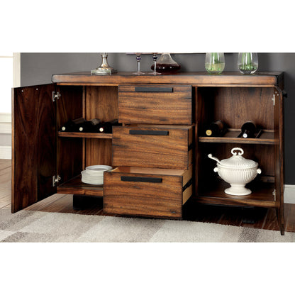Heston Contemporary Dining Server in Tobacco Oak - living-essentials