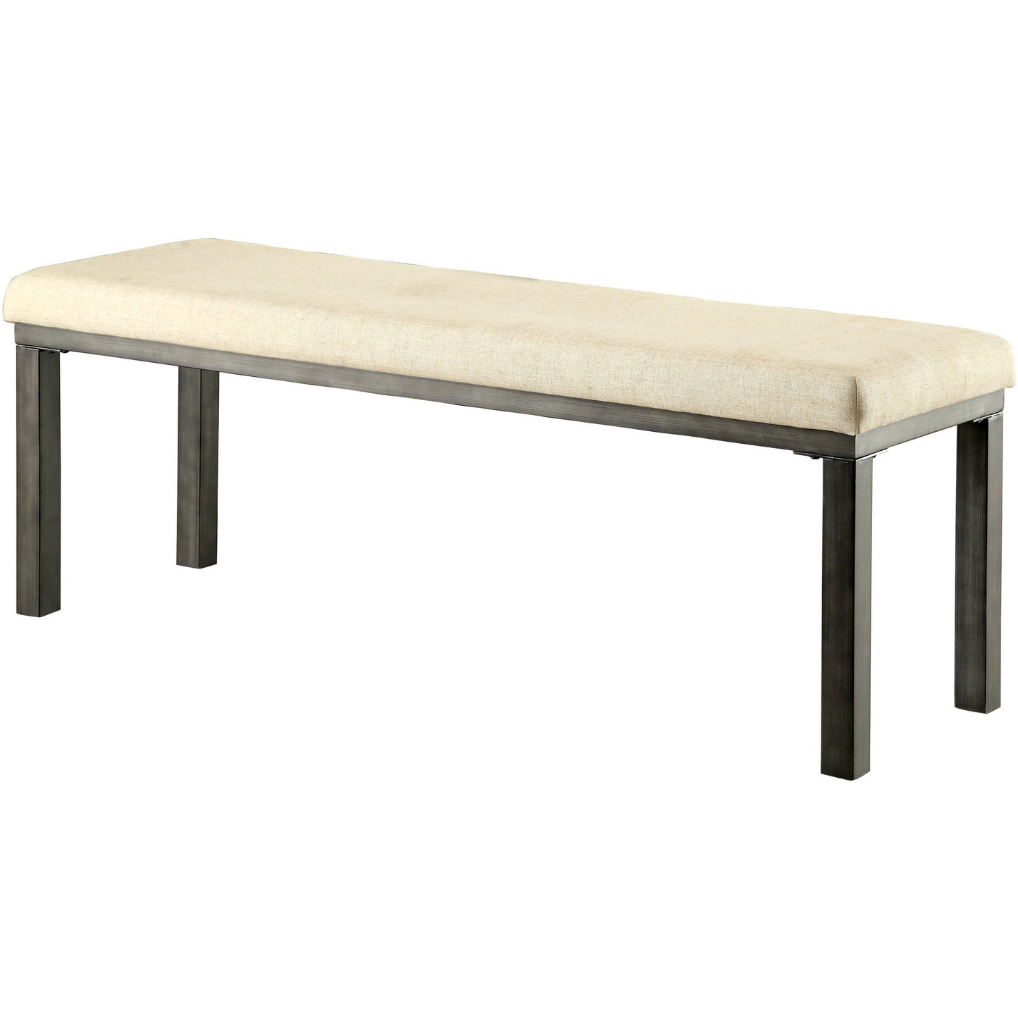 Lena I Industrial Dining Bench in Gray - living-essentials