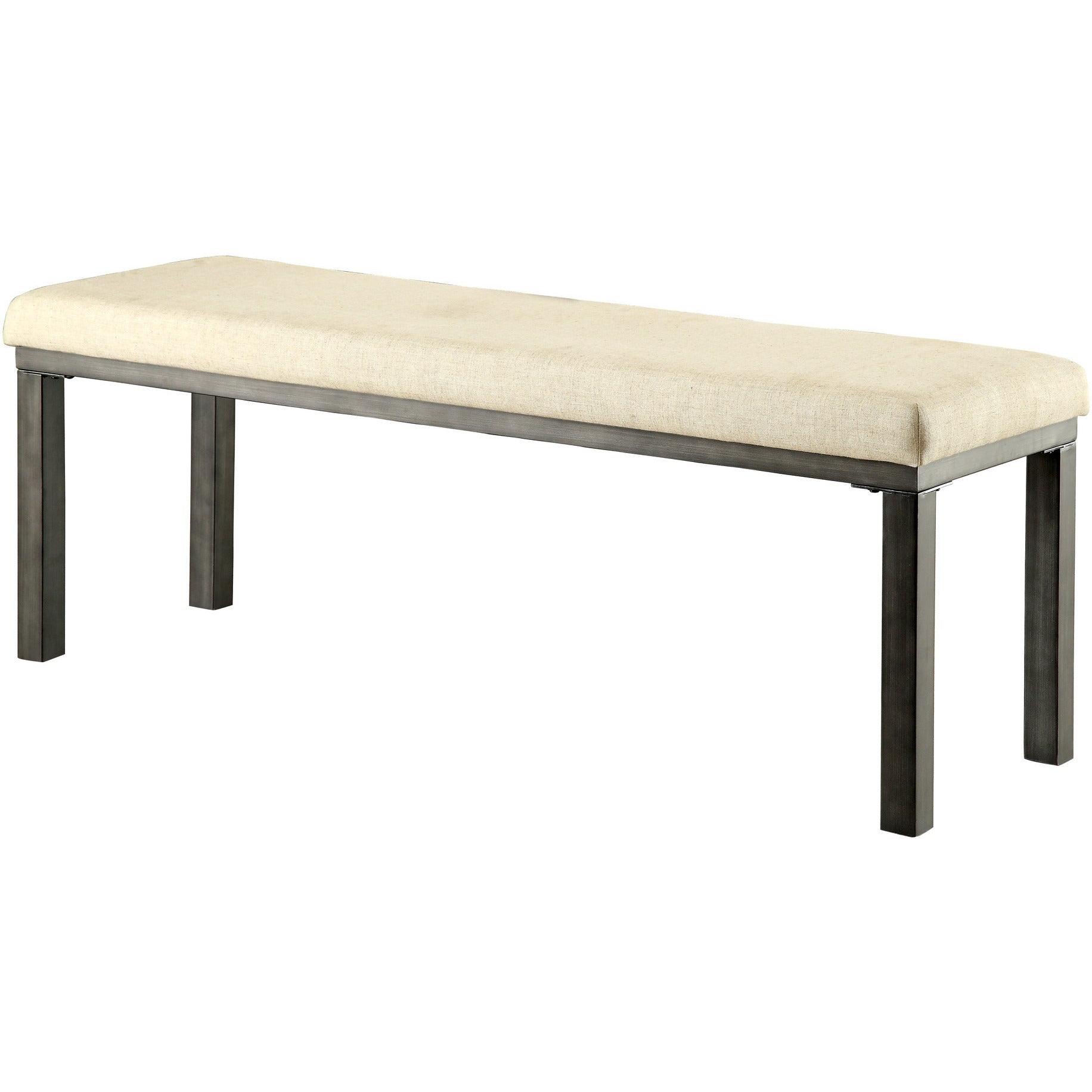 Lena I Industrial Dining Bench in Gray - living-essentials