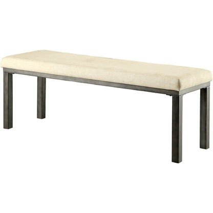 Lena I Industrial Dining Bench in Gray - living-essentials