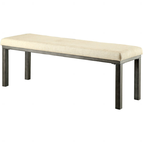 Lena I Industrial Dining Bench in Gray - living-essentials
