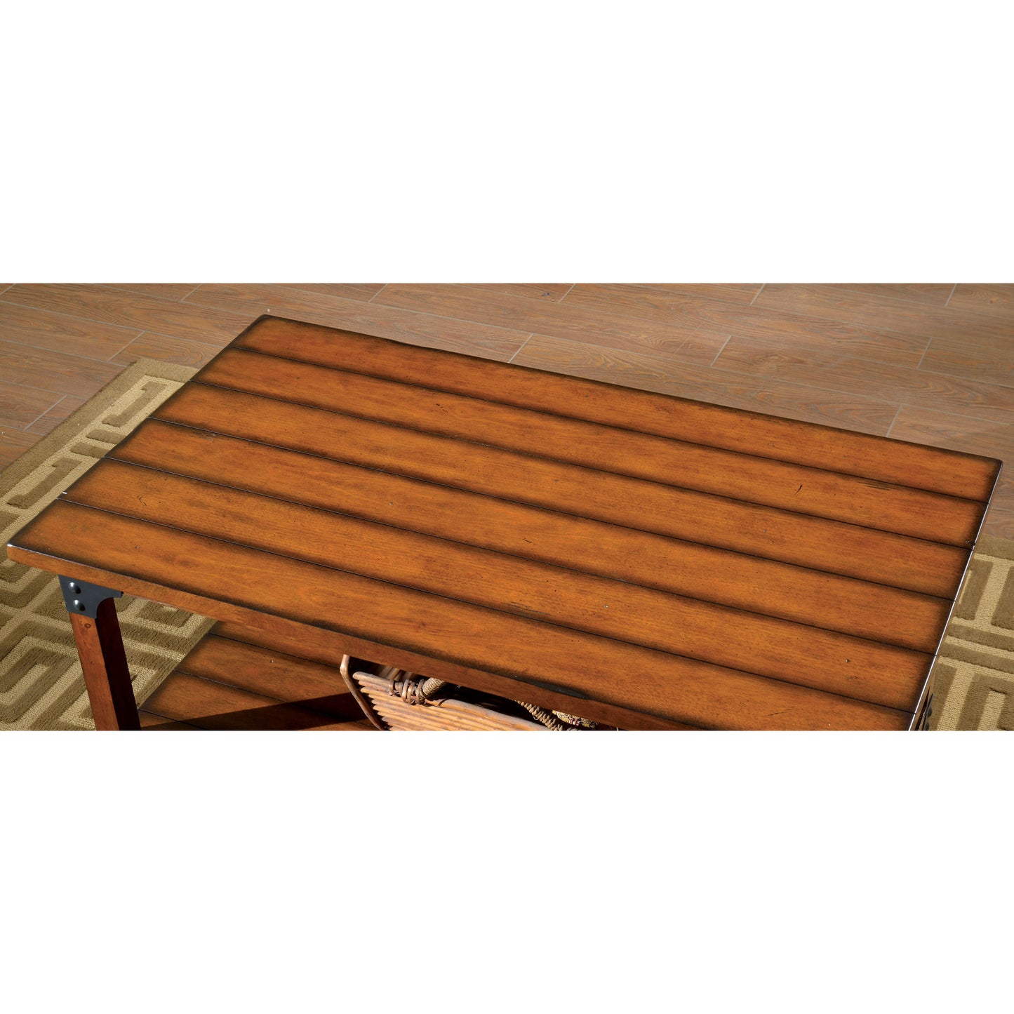 Millard Country Style 3-Piece Coffee and End Table Set in Antique Oak - living-essentials