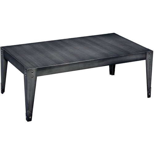 Rundent Industrial Metal Coffee Table in Weathered Black - living-essentials